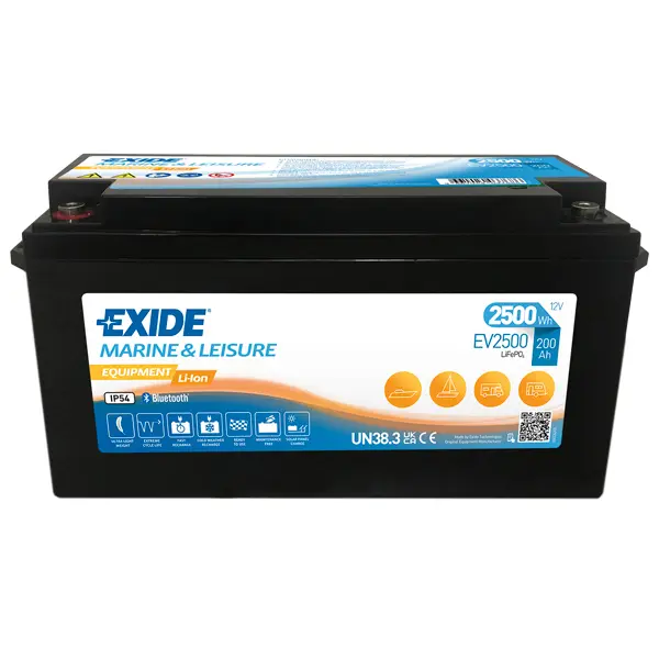 Exide EV2500 Lithium-Batterie 200 Ah – leistungsstarker LiFePO₄-Speicher fürs Bordnetz