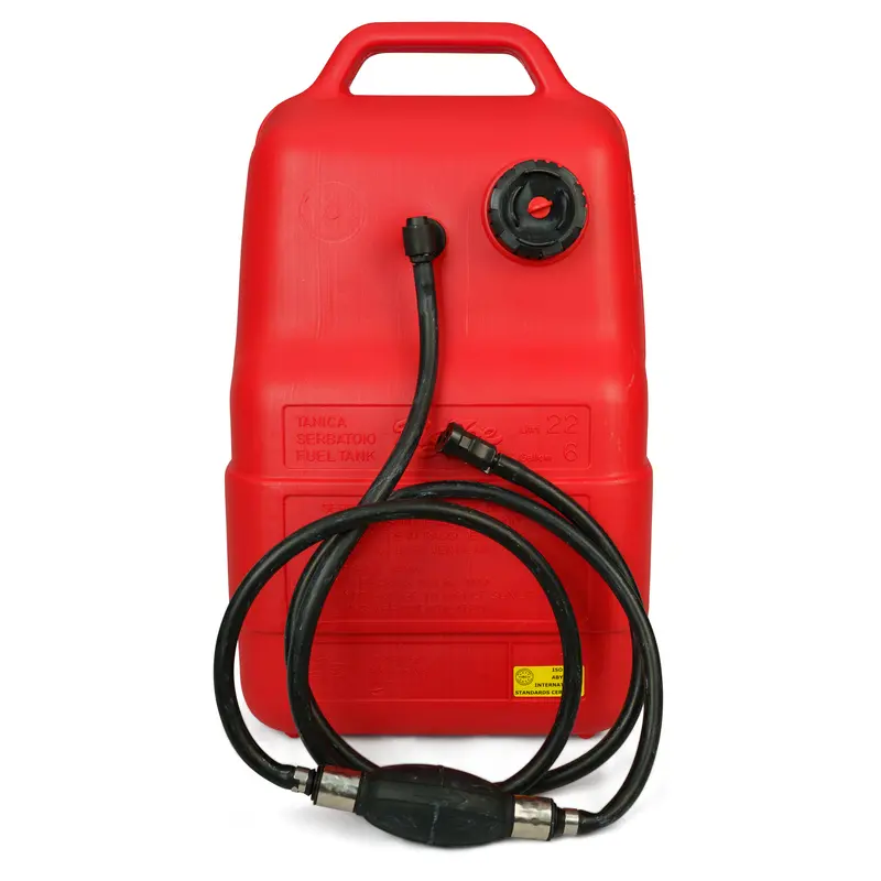 Externer Kraftstofftank 22 Liter komplettset mit Pumpschlauch und Adapter/ Yamaha-Parsun / Honda / Suzuki / Mercury/ Tohatsu/ Johnson/Evinrude