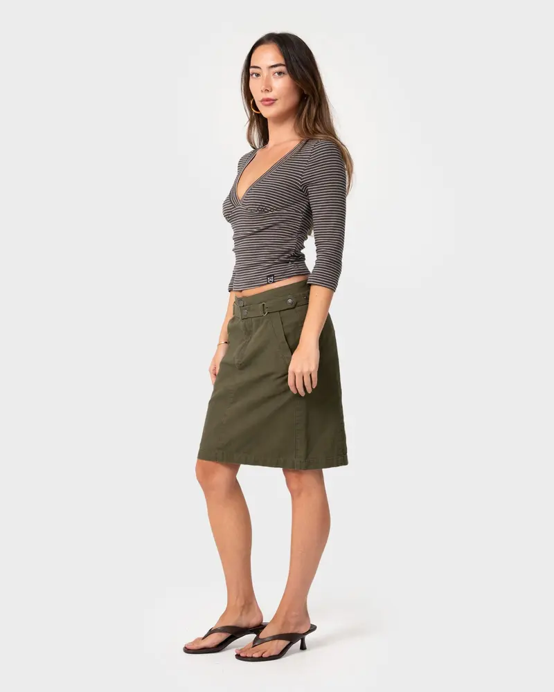 Feebee Low Rise Midi Skirt