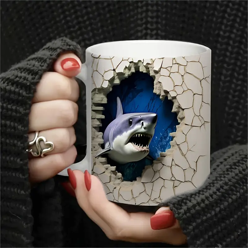 Fierce Shark - White Office & Home Coffee Cup
