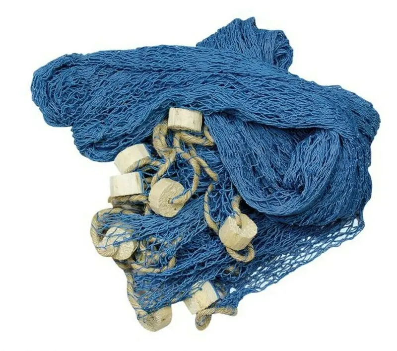 Fischernetz mit Schwimmern - 2,5X 2,5 m- Farbe blau- Dekonetz