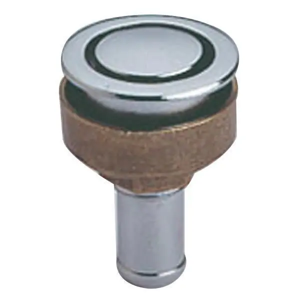 Foresti Tankentlüftung – flacher Einbau, Messing verchromt, Schlauchanschluss 16 mm