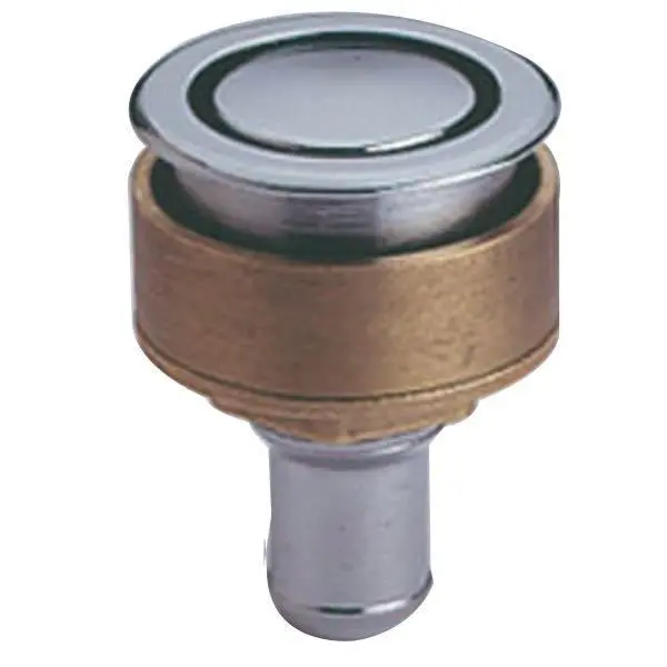 Foresti Tankentlüftung – flacher Einbau, Messing verchromt, Schlauchanschluss 19 mm