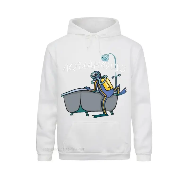 Funny Scuba Diving Unisex Hoodie – Aquaholic Diver in the Bathtub