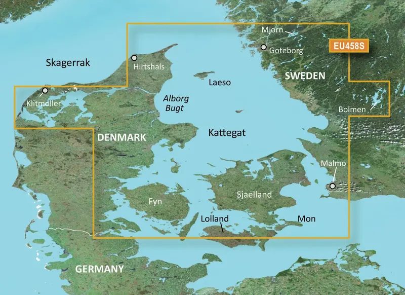 Garmin BlueChart g3 Vision VEU458S – Elektronische Seekarte Göteborg bis Fünen