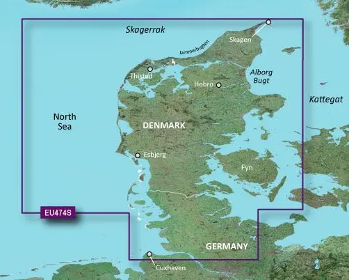 Garmin BlueChart g3 Vision VEU474S – Elektronische Seekarte Dänemark Nord & Eider