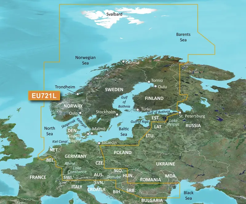 Garmin BlueChart g3 Vision VEU721L – Elektronische Seekarte Nordeuropa