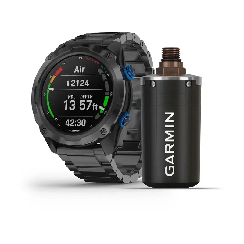 Garmin Descent™ Mk2i graues DLC-Titan mit DLC-Titanarmband inkl. T1 Tankpod