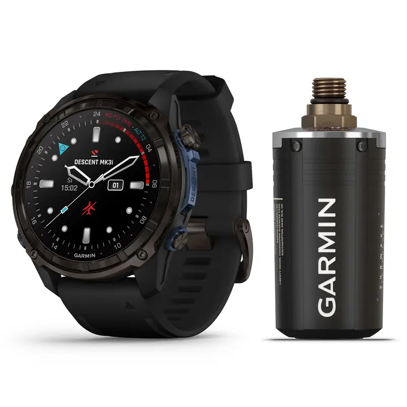 Garmin Descent™ Mk3i – Graues DLC-Titan mit Tankpod T2 und Silikonarmband - 51 mm