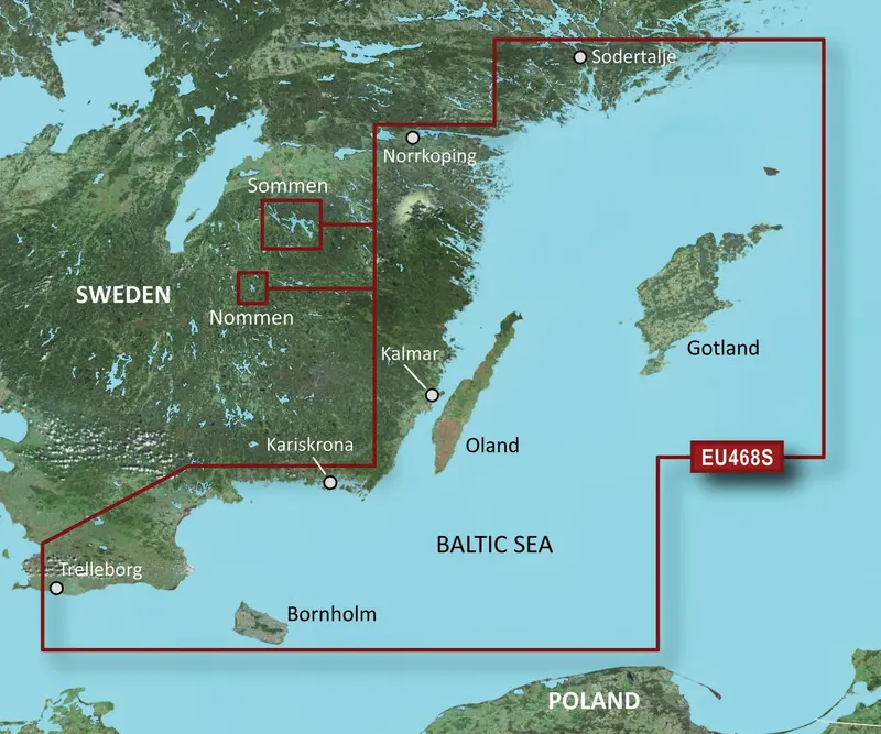 Garmin g3 Vision VEU468S – Elektronische Seekarte Södertälje bis Trelleborg