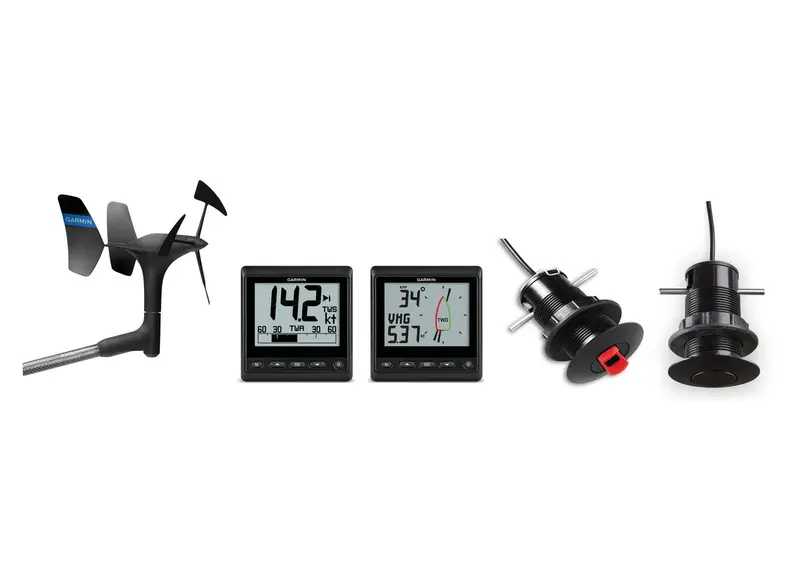 Garmin GNX Sail Pack 43 – kabelgebundenes Segel-Instrumentenset mit Wind, Tiefe & Geschwindigkeit