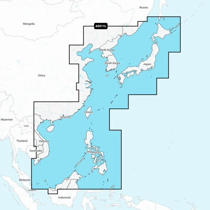Garmin Navionics+ AE011L – Elektronische Seekarte Chinesische See und Japan