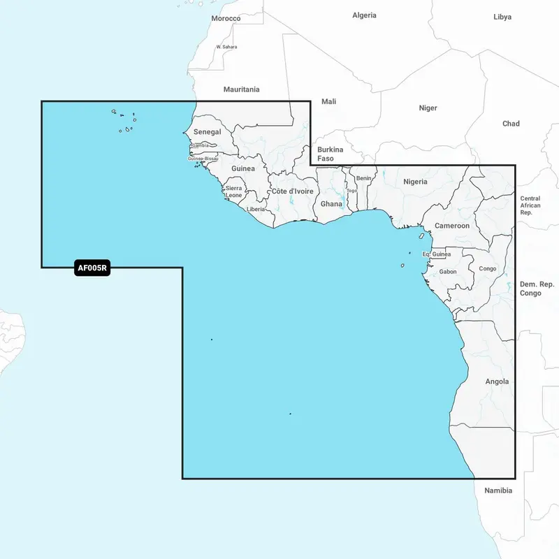 Garmin Navionics+ AF005R – Elektronische Seekarte Afrika Westküste