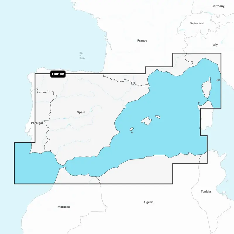 Garmin Navionics+ EU010R – Elektronische Seekarte Spanien Mittelmeerküste, Südfrankreich & Korsika