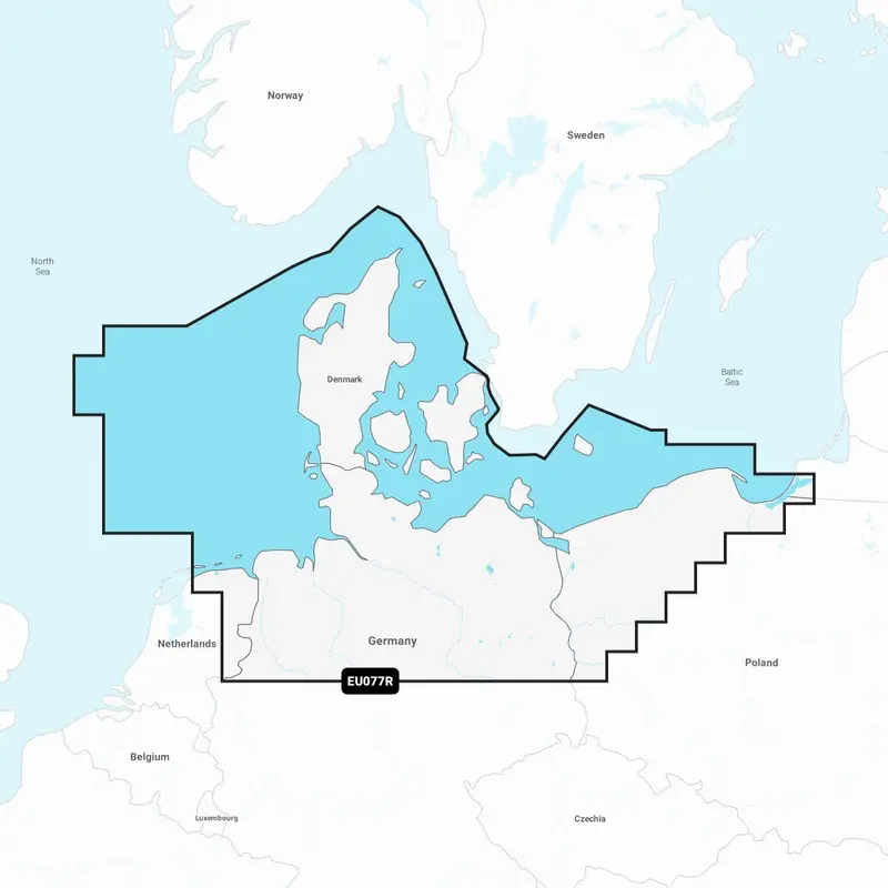 Garmin Navionics+ EU077R – Elektronische Seekarte Dänemark, Deutschland Nord- und Ostseeküste