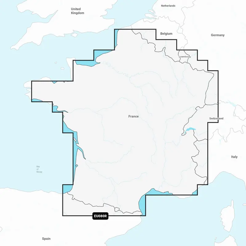 Garmin Navionics+ EU080R – Elektronische Karte Frankreich Inlandsgewässer