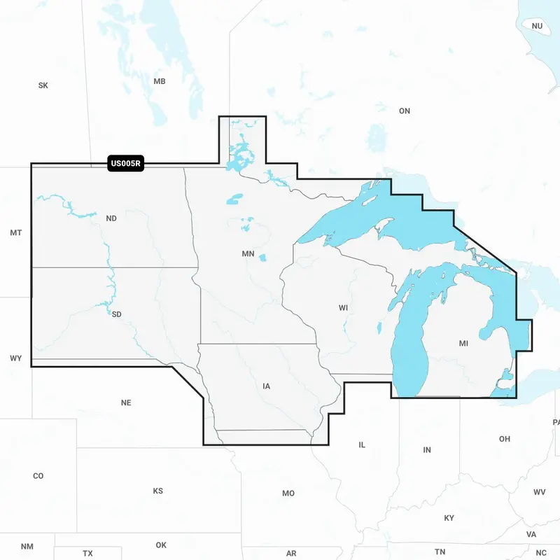 Garmin Navionics+ US005R – Elektronische Seekarte USA Nord