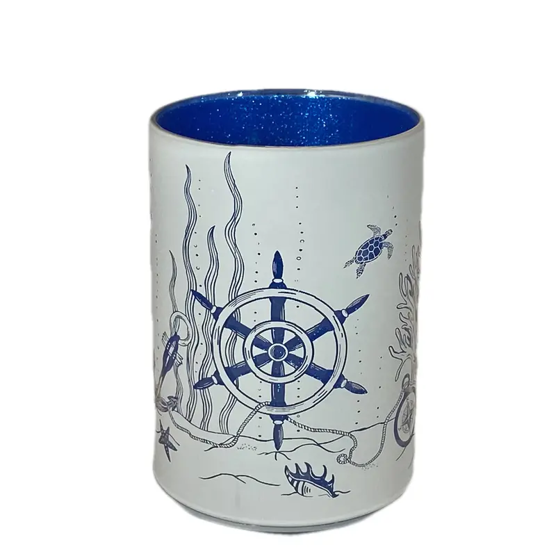Glas Windlicht, Twinkle klein, „Unterwasserwelt"