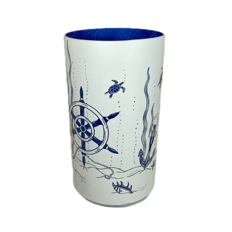 Glas Windlicht, Twinkle Medium, „Unterwasserwelt"