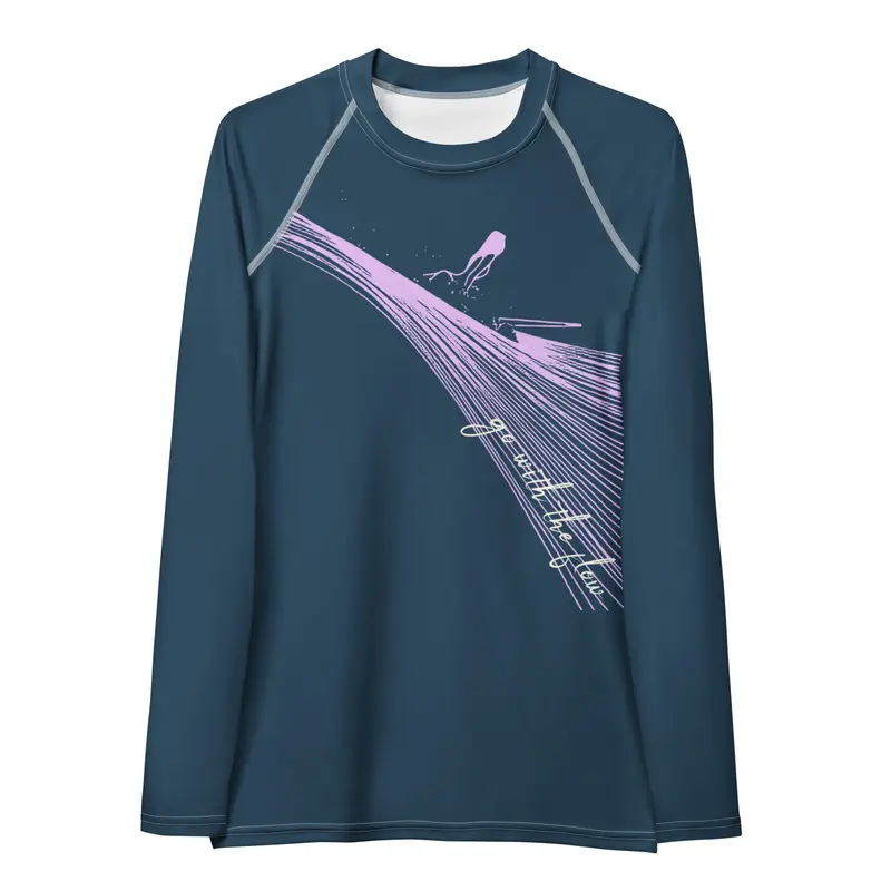 go with the flow-Damen-Rash-Guard