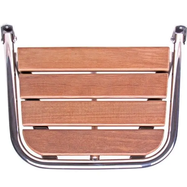 Gotthardt Badeplattform aus Edelstahl A4 – 45 × 36 cm, Rohr Ø 25 mm
