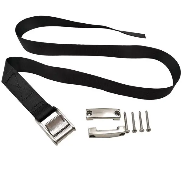 Gotthardt Batteriehalter-Gurt – Nylon mit Edelstahlschnalle, B 25 mm × L 100 cm