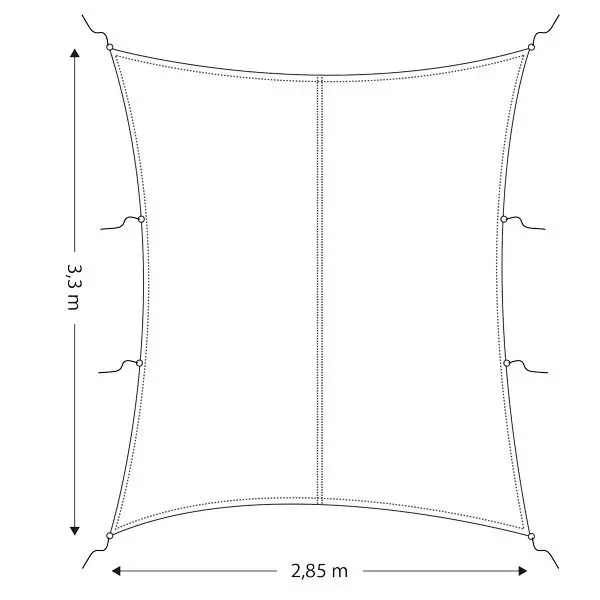 Gotthardt Cockpit-Sonnensegel rechteckig – wasserdichtes 600D-Polyester