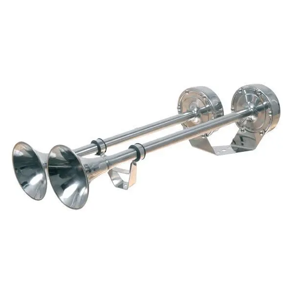 Gotthardt Doppel-Trompetenhorn aus Edelstahl – 115 dB, 12 V
