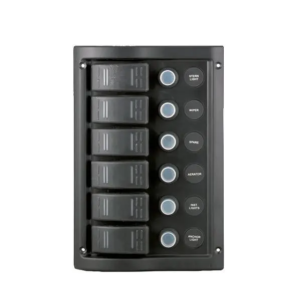 Gotthardt Elektropaneel wasserdicht – Schalttafel mit 6 Schaltern & Sicherungen