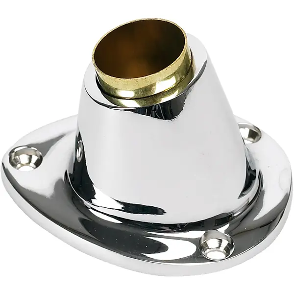 Gotthardt Flaggenstockhalter Aufbaumontage – verchromtes Messing für Flaggenstock Ø 25 mm