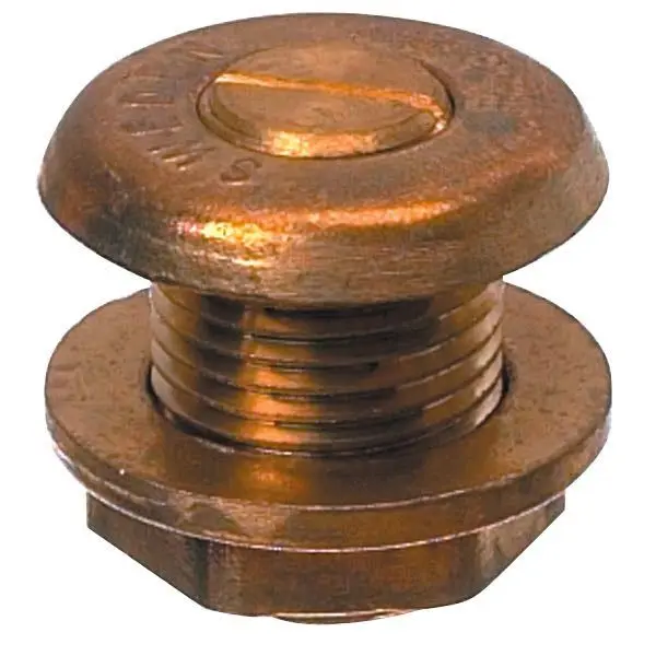 Gotthardt Lenzstopfen Messing – Bilgenstopfen zur Außenmontage AD 34 mm / ID 19 mm