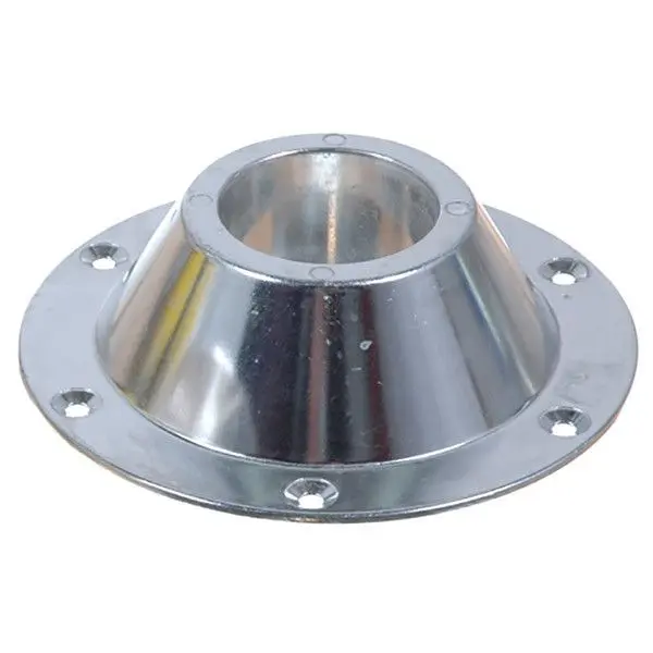 Gotthardt Tischplattenbeschlag – verchromter Aluminium-Flansch Ø 165 mm für Tischsäule