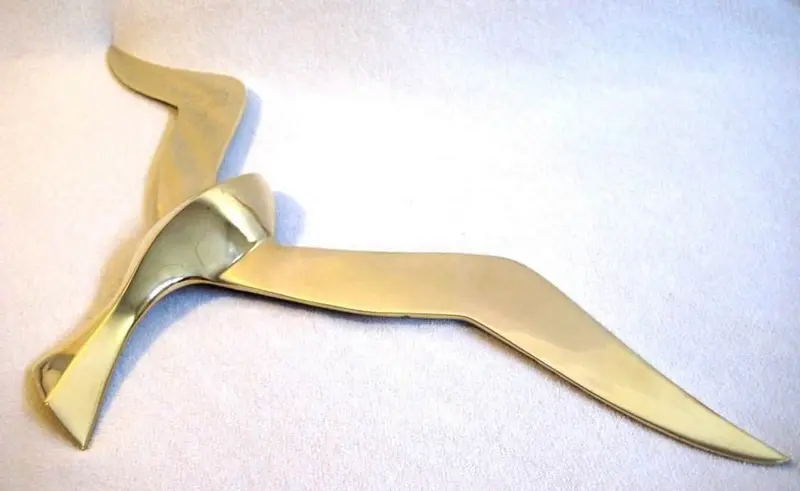 Große Möwe- Wanddeko mit Aufhängeringen- aus Messing - Maritime Deko