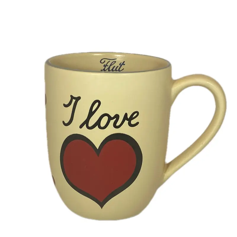 Große Tasse, Keramik, „I love …“ mit Wunschnamen - Jeder Name ist möglich!
