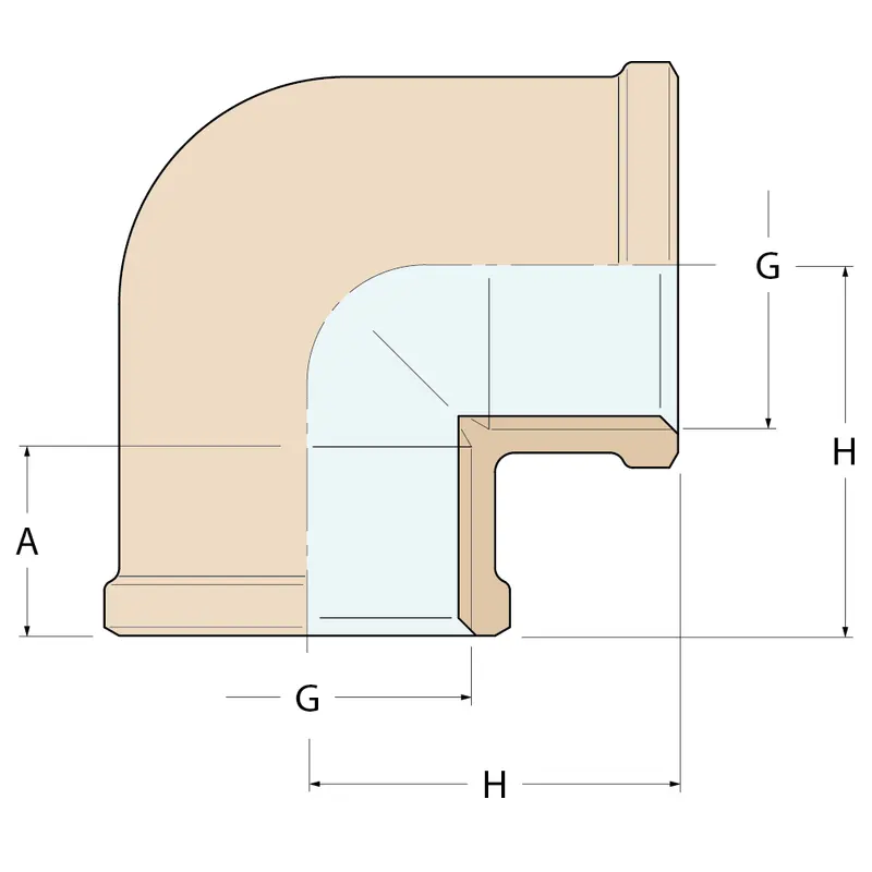 Guidi 90° Winkelstück FF - G 1/2''