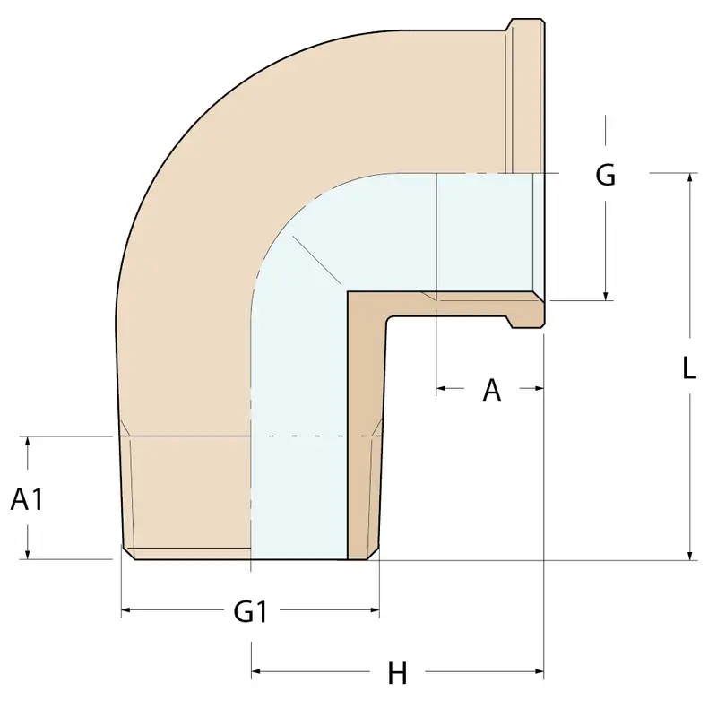 Guidi 90° Winkelstück MF - G 2''