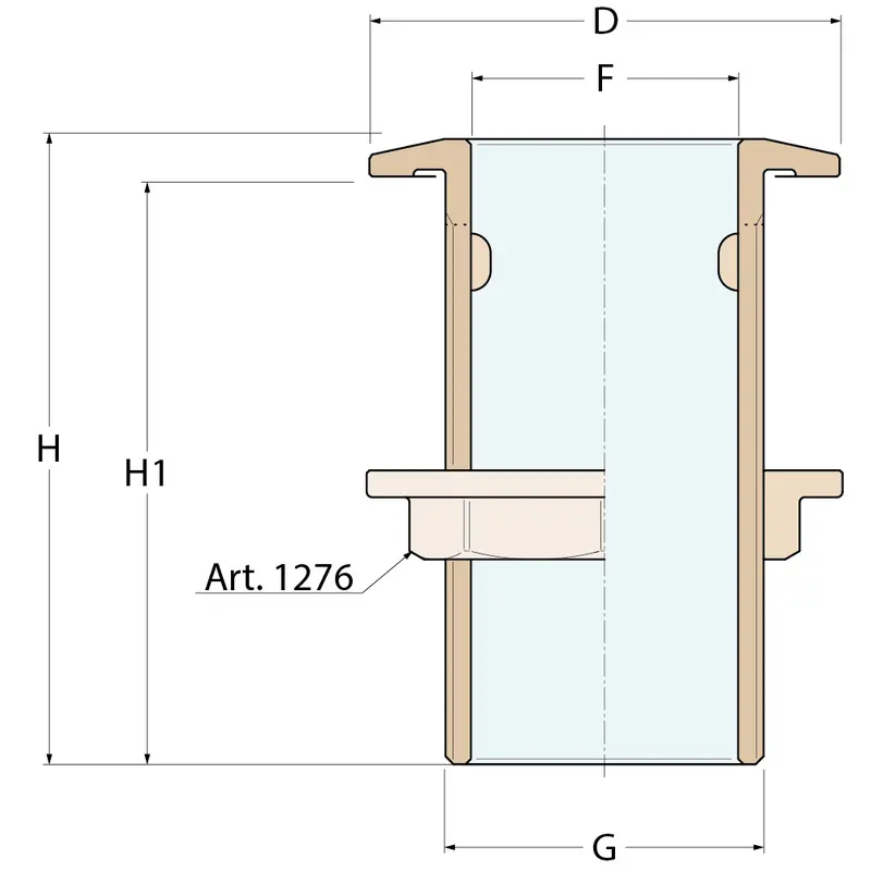 Guidi Borddurchlass abgerundet - G 3/4''