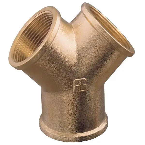Guidi Y-Stück Messing – Verteiler-Fitting mit drei Innengewinden
