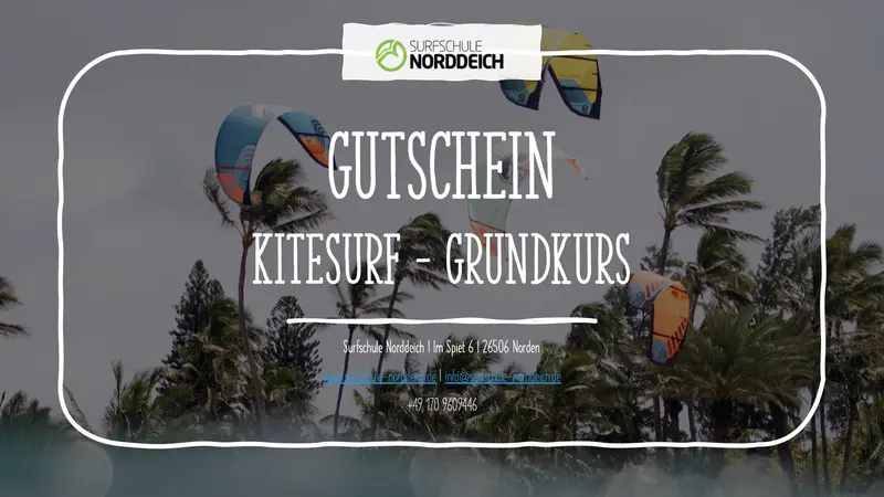 Gutschein - Kitesurf Grundkurs