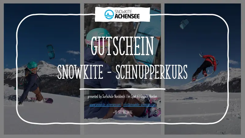 Gutschein - Snowkite Schnupperkurs