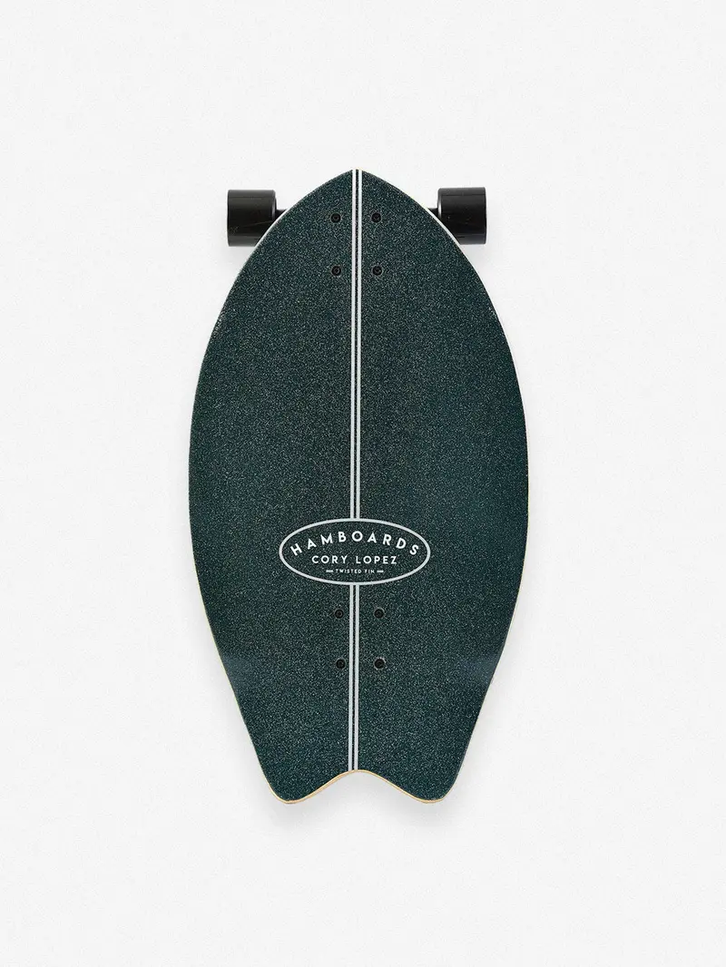 Hamboard Twisted Fin Dark Teal 26″ Surfskate