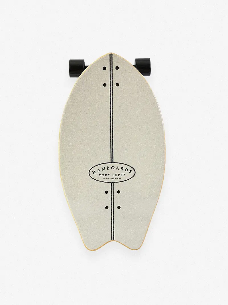 Hamboard Twisted Fin Natural Grey 26″ Surfskate