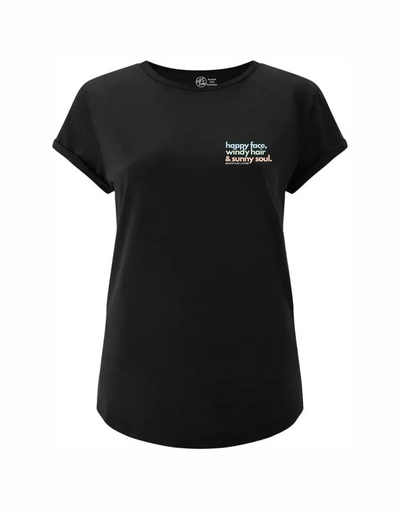 Happy Face Mountain Lover Damen T-Shirt