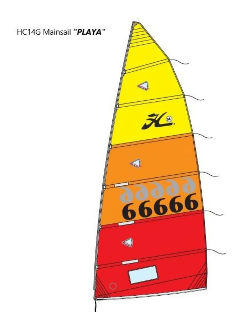 Hobie 14 Global Großsegel PLAYA