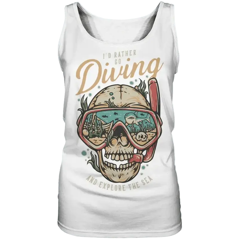 i'd rather go diving - Ladies Tank-Top