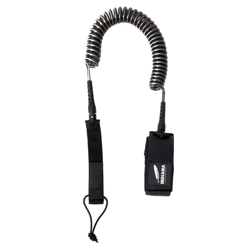 Indiana Coil Leash SUP Sicherheitsleine schwarz