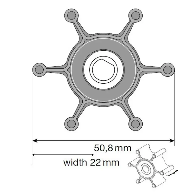 Johnson Impeller für F4 Pumpe, Nitril