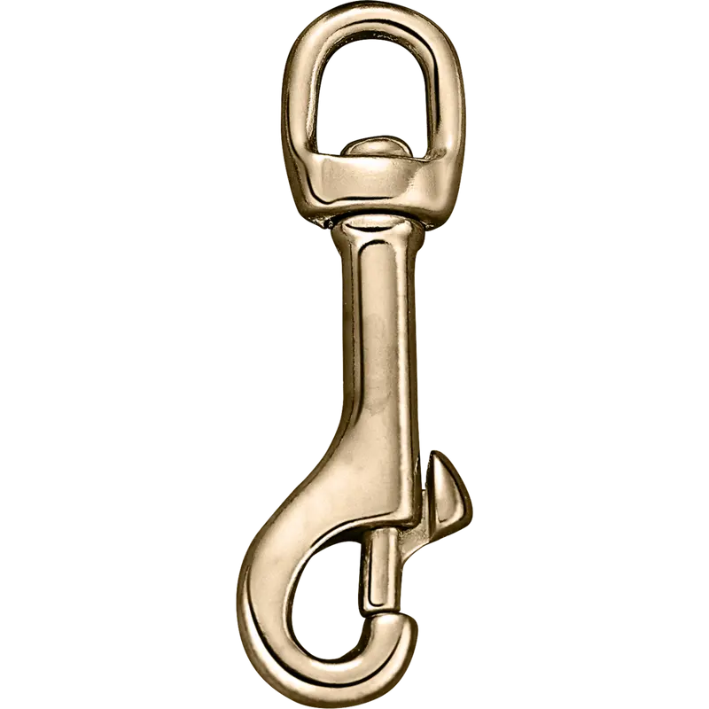 Karabinerhaken - Messing poliert, Länge 116 mm, lichte Weite 30 mm