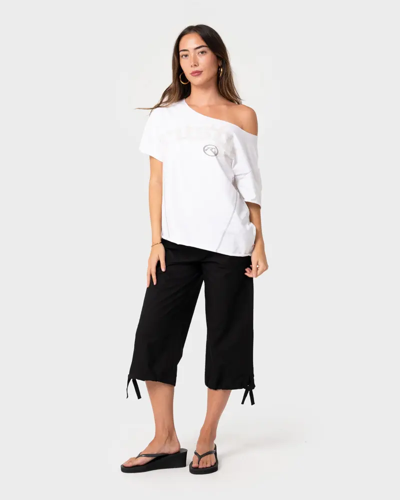 Kick It Cut Off Shoulder Tee