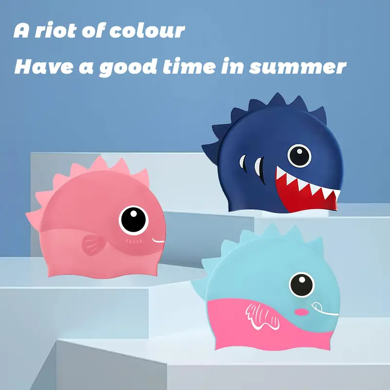 Kids Swim Cap - Shark Motives